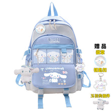 Load image into Gallery viewer, Anime Sanrio Plush Toy Cinnamoroll Backpack Children Girl Boy Black Blue Schoolbag Kawaii Student School Bag Computer Large Gift
