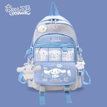 Load image into Gallery viewer, Anime Sanrio Plush Toy Cinnamoroll Backpack Children Girl Boy Black Blue Schoolbag Kawaii Student School Bag Computer Large Gift
