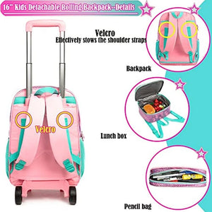 3-piece wheeled backpack