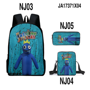 Rainbow Friends Backpack Colorful Boys Girls School Bags Capacity School Students Boys Girls Anime Cartoon Waterproof Backpack