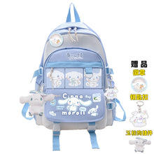 Load image into Gallery viewer, Anime Sanrio Plush Toy Cinnamoroll Backpack Children Girl Boy Black Blue Schoolbag Kawaii Student School Bag Computer Large Gift
