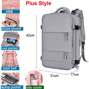 17 Inch USB Gym Bag Dry Wet Backpack Female Girl Backpacks  Women Nylon Shoulder Bag Student Schoolbag Laptop School Bag X137A