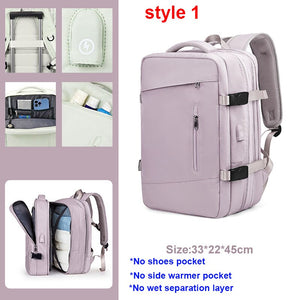 17 Inch USB Gym Bag Dry Wet Backpack Female Girl Backpacks  Women Nylon Shoulder Bag Student Schoolbag Laptop School Bag X137A