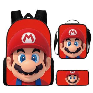 Mario Brothers 3D 3-Piece Backpack