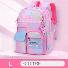 Load image into Gallery viewer, 2022 New Primary School Backpack Cute Colorful Bags for Girls Princess School Bags Waterproof Children Rainbow Series Schoolbags
