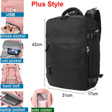 Load image into Gallery viewer, 17 Inch USB Gym Bag Dry Wet Backpack Female Girl Backpacks  Women Nylon Shoulder Bag Student Schoolbag Laptop School Bag X137A
