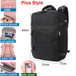 17 Inch USB Gym Bag Dry Wet Backpack Female Girl Backpacks  Women Nylon Shoulder Bag Student Schoolbag Laptop School Bag X137A