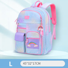 Load image into Gallery viewer, 2022 New Primary School Backpack Cute Colorful Bags for Girls Princess School Bags Waterproof Children Rainbow Series Schoolbags
