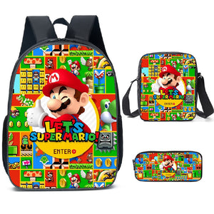 Mario Brothers 3D 3-Piece Backpack