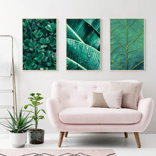 Load image into Gallery viewer, Toile murale Plante verte feuille
