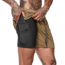 Load image into Gallery viewer, 2 in 1 fitness shorts
