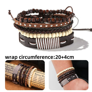 Trendy 5pcs bracelet hip hop