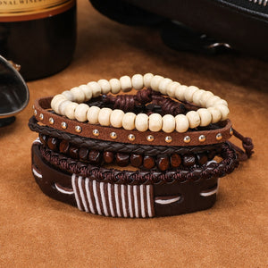 Trendy 5pcs bracelet hip hop