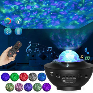 rojecteur LED ciel étoilé galaxie veilleuse USB Bluetooth lecteur de musique enfants adultes chambre/fête lampe de Projection romantique cadeaux