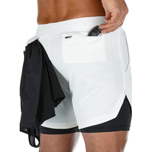 Load image into Gallery viewer, 2 in 1 fitness shorts
