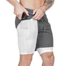 Load image into Gallery viewer, 2 in 1 fitness shorts
