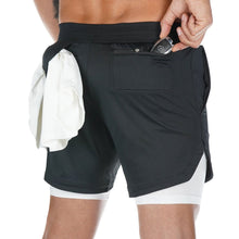 Load image into Gallery viewer, 2 in 1 fitness shorts
