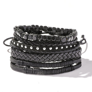 Trendy 5pcs bracelet hip hop