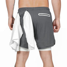 Load image into Gallery viewer, 2 in 1 fitness shorts
