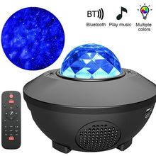 Load image into Gallery viewer, rojecteur LED ciel étoilé galaxie veilleuse USB Bluetooth lecteur de musique enfants adultes chambre/fête lampe de Projection romantique cadeaux
