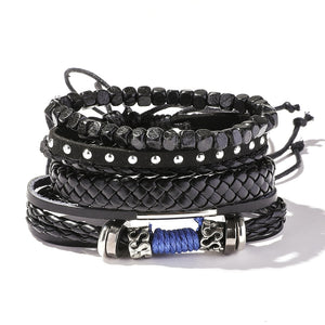 Trendy 5pcs bracelet hip hop