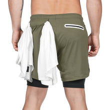 Load image into Gallery viewer, 2 in 1 fitness shorts
