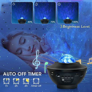 rojecteur LED ciel étoilé galaxie veilleuse USB Bluetooth lecteur de musique enfants adultes chambre/fête lampe de Projection romantique cadeaux