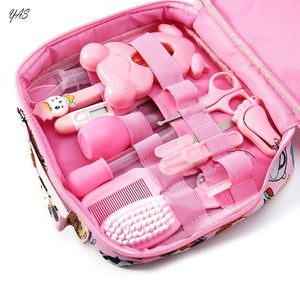 YAS 13pcs/Set Multifunction Newborn Baby Kids Nail Hair Health Care Thermometer Grooming Brush Kit Healthcare Accessories