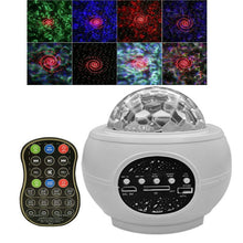 Load image into Gallery viewer, rojecteur LED ciel étoilé galaxie veilleuse USB Bluetooth lecteur de musique enfants adultes chambre/fête lampe de Projection romantique cadeaux
