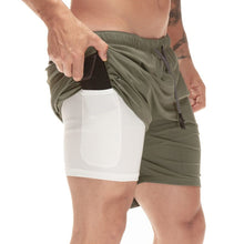 Load image into Gallery viewer, 2 in 1 fitness shorts
