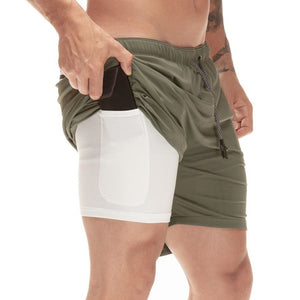 2 in 1 fitness shorts