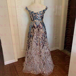 Robe de bal Sexy à paillettes colorées