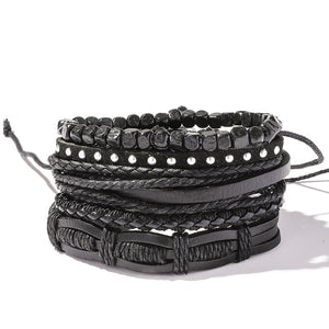 Trendy 5pcs bracelet hip hop