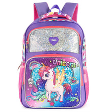 Load image into Gallery viewer, Sequins Girls Unicorn Backpack Girl Large Capacity Mermaid Cartoon Back Pack Children Light Shoulders Bag Princess Schoolbags
