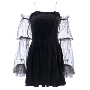 robe Lolita en maille noire transparente