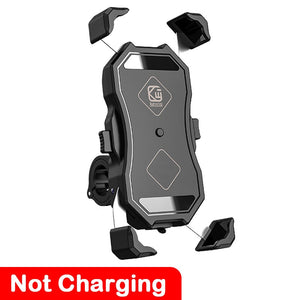 Support de téléphone portable pour moto, chargeur sans fil 15W