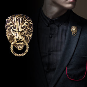 Nouveau Rétro   Broche Lion Tête